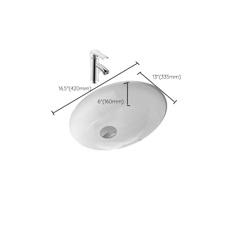 Bathroom Sink Ceramic White Round Anti-spill Sink with Faucet Clearhalo 'Bathroom Remodel & Bathroom Fixtures' 'Bathroom Sinks & Faucet Components' 'Bathroom Sinks' 'bathroom_sink' 'Home Improvement' 'home_improvement' 'home_improvement_bathroom_sink' 7227384