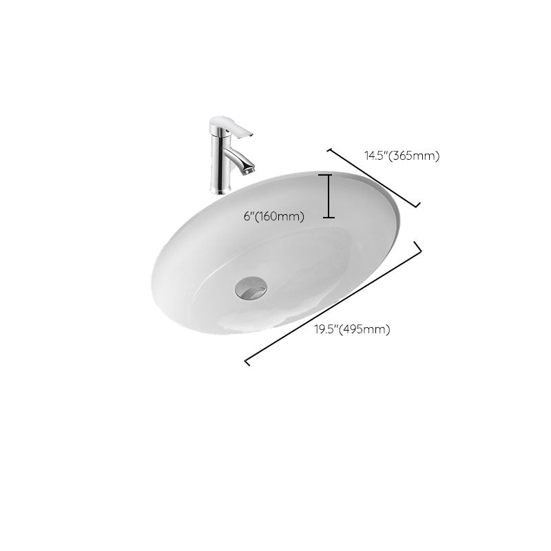 Bathroom Sink Ceramic White Round Anti-spill Sink with Faucet Clearhalo 'Bathroom Remodel & Bathroom Fixtures' 'Bathroom Sinks & Faucet Components' 'Bathroom Sinks' 'bathroom_sink' 'Home Improvement' 'home_improvement' 'home_improvement_bathroom_sink' 7227386