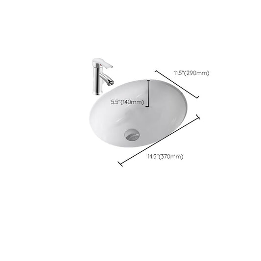 Bathroom Sink Ceramic White Round Anti-spill Sink with Faucet Clearhalo 'Bathroom Remodel & Bathroom Fixtures' 'Bathroom Sinks & Faucet Components' 'Bathroom Sinks' 'bathroom_sink' 'Home Improvement' 'home_improvement' 'home_improvement_bathroom_sink' 7227390