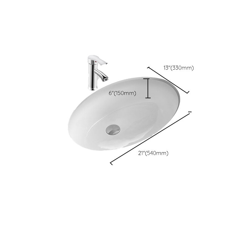 Bathroom Sink Ceramic White Round Anti-spill Sink with Faucet Clearhalo 'Bathroom Remodel & Bathroom Fixtures' 'Bathroom Sinks & Faucet Components' 'Bathroom Sinks' 'bathroom_sink' 'Home Improvement' 'home_improvement' 'home_improvement_bathroom_sink' 7227391
