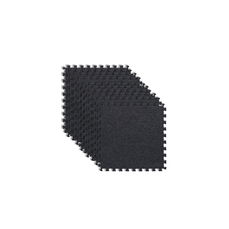 Bedroom Carpet Tiles Interlocking Square Stain Resistant Carpet Tiles Dark Gray Clearhalo 'Carpet Tiles & Carpet Squares' 'carpet_tiles_carpet_squares' 'Flooring 'Home Improvement' 'home_improvement' 'home_improvement_carpet_tiles_carpet_squares' Walls and Ceiling' 7227688