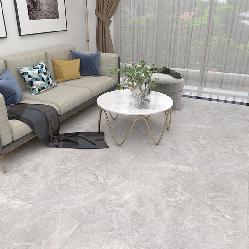 Indoor Vinyl Flooring Peel and Stick Pvc Marble Print Square Flooring Light Beige 75.3 sq ft. - 21 Pieces Clearhalo 'Flooring 'Home Improvement' 'home_improvement' 'home_improvement_vinyl_flooring' 'Vinyl Flooring' 'vinyl_flooring' Walls and Ceiling' 7227736
