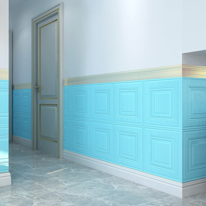 Modern Tin Backsplash Paneling Smooth Bathroom Living Room Wall Ceiling Light Blue Textured Clearhalo 'Flooring 'Home Improvement' 'home_improvement' 'home_improvement_wall_paneling' 'Wall Paneling' 'wall_paneling' 'Walls & Ceilings' Walls and Ceiling' 7227816