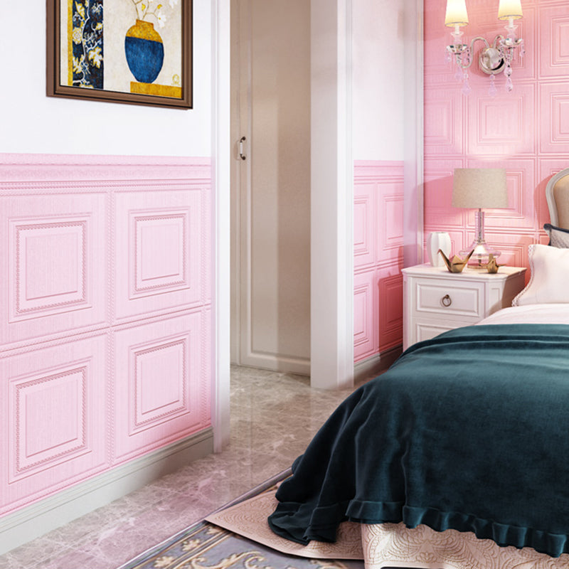 Modern Tin Backsplash Paneling Smooth Bathroom Living Room Wall Ceiling Pink Textured Clearhalo 'Flooring 'Home Improvement' 'home_improvement' 'home_improvement_wall_paneling' 'Wall Paneling' 'wall_paneling' 'Walls & Ceilings' Walls and Ceiling' 7227824