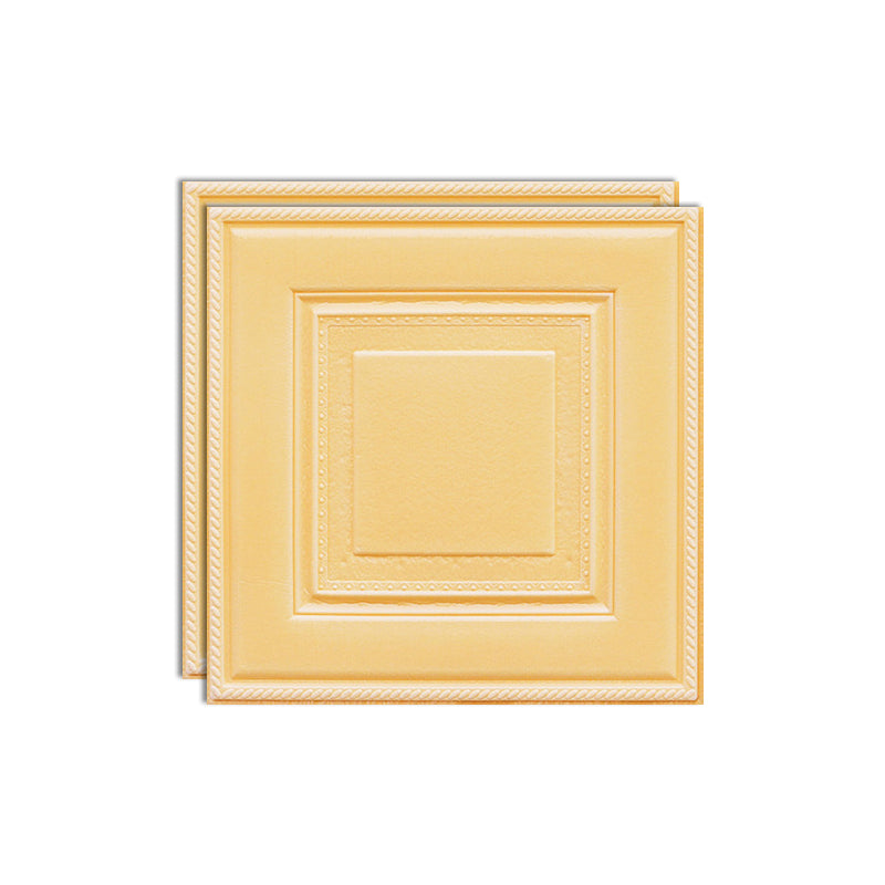 Contemporary Wall Plank 3D Brick Bathroom Wall Panels Set of 2 Yellow Clearhalo 'Flooring 'Home Improvement' 'home_improvement' 'home_improvement_wall_paneling' 'Wall Paneling' 'wall_paneling' 'Walls & Ceilings' Walls and Ceiling' 7227860