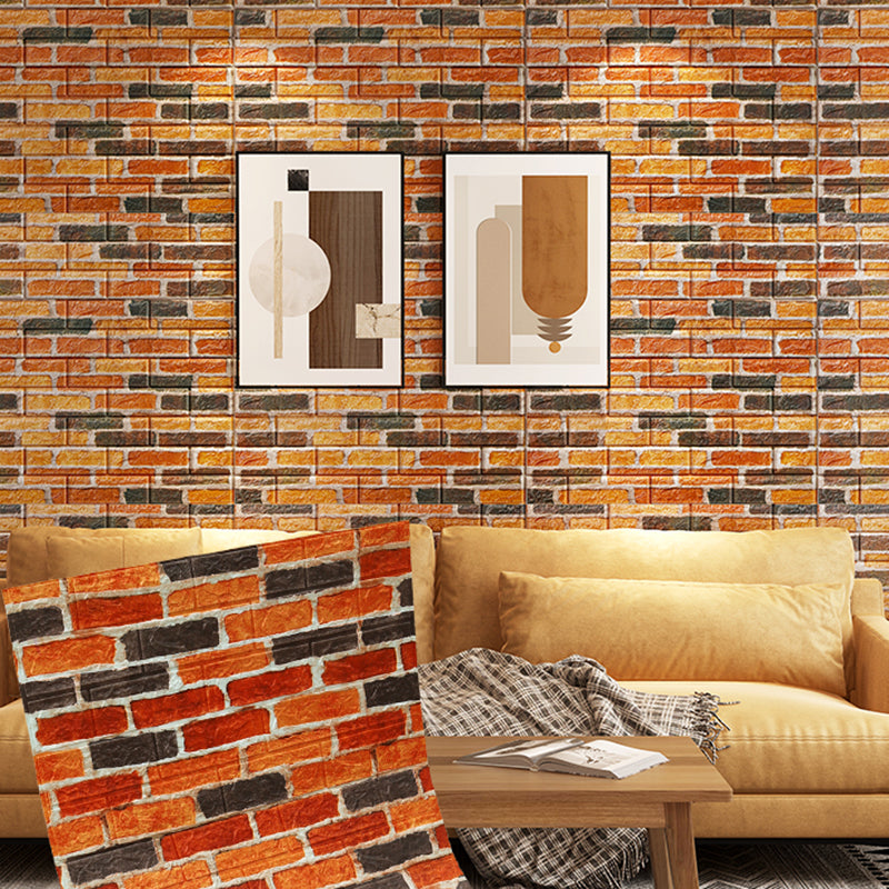 Industrial Wall Plank 3D Brick Wall Panels Waterproof Stick Wall Tile Set of 10 Clearhalo 'Flooring 'Home Improvement' 'home_improvement' 'home_improvement_wall_paneling' 'Wall Paneling' 'wall_paneling' 'Walls & Ceilings' Walls and Ceiling' 7227865