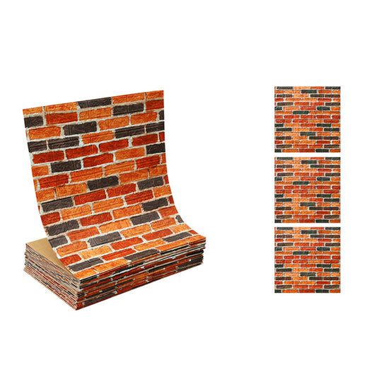 Industrial Wall Plank 3D Brick Wall Panels Waterproof Stick Wall Tile Set of 10 Clearhalo 'Flooring 'Home Improvement' 'home_improvement' 'home_improvement_wall_paneling' 'Wall Paneling' 'wall_paneling' 'Walls & Ceilings' Walls and Ceiling' 7227873