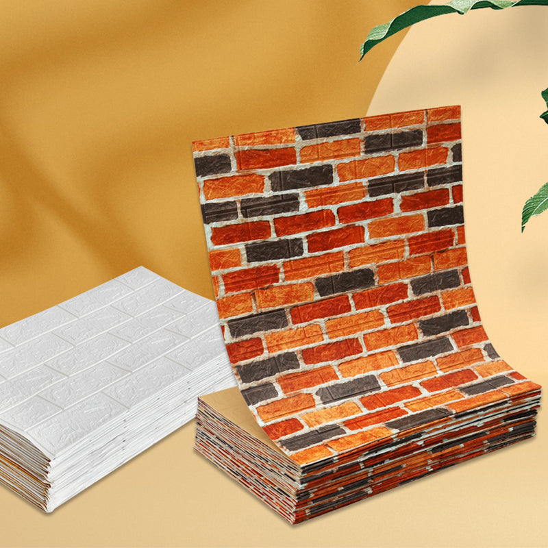 Industrial Wall Plank 3D Brick Wall Panels Waterproof Stick Wall Tile Set of 10 Clearhalo 'Flooring 'Home Improvement' 'home_improvement' 'home_improvement_wall_paneling' 'Wall Paneling' 'wall_paneling' 'Walls & Ceilings' Walls and Ceiling' 7227878