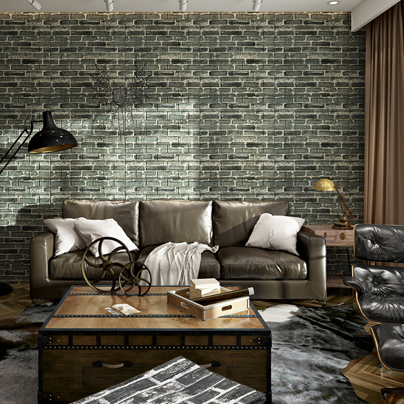 Industrial Wall Plank 3D Brick Wall Panels Waterproof Stick Wall Tile Set of 10 Dark Gray 100-Piece Set Clearhalo 'Flooring 'Home Improvement' 'home_improvement' 'home_improvement_wall_paneling' 'Wall Paneling' 'wall_paneling' 'Walls & Ceilings' Walls and Ceiling' 7227892
