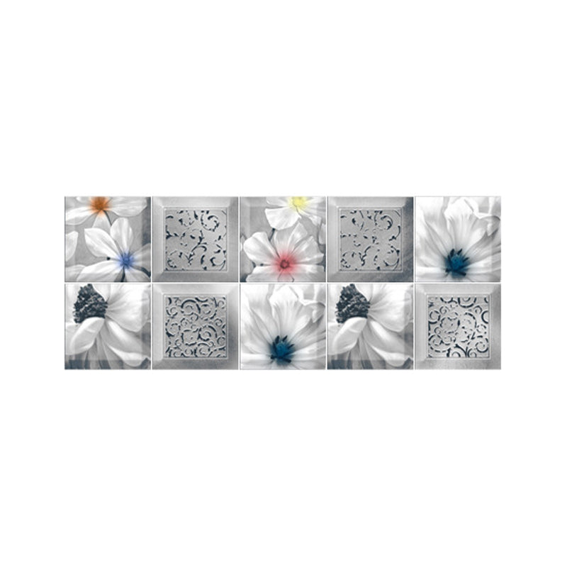 Plastic Peel and Stick Backsplash Tile Square Wallpaper with Waterproof 100-Piece Set Clearhalo 'Flooring 'Home Improvement' 'home_improvement' 'home_improvement_peel_stick_blacksplash' 'Peel & Stick Backsplash Tile' 'peel_stick_blacksplash' 'Walls & Ceilings' Walls and Ceiling' 7227895