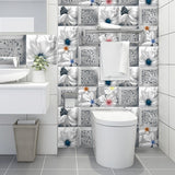 Plastic Peel and Stick Backsplash Tile Square Wallpaper with Waterproof Clearhalo 'Flooring 'Home Improvement' 'home_improvement' 'home_improvement_peel_stick_blacksplash' 'Peel & Stick Backsplash Tile' 'peel_stick_blacksplash' 'Walls & Ceilings' Walls and Ceiling' 7227898