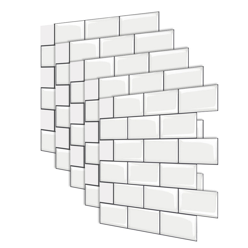 Plastic Peel and Stick Backsplash Wall Tile 3D Square Wallpaper Off-White Clearhalo 'Flooring 'Home Improvement' 'home_improvement' 'home_improvement_peel_stick_blacksplash' 'Peel & Stick Backsplash Tile' 'peel_stick_blacksplash' 'Walls & Ceilings' Walls and Ceiling' 7227919