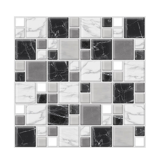 Plastic Peel and Stick Backsplash Wall Tile 3D Square Wallpaper Clearhalo 'Flooring 'Home Improvement' 'home_improvement' 'home_improvement_peel_stick_blacksplash' 'Peel & Stick Backsplash Tile' 'peel_stick_blacksplash' 'Walls & Ceilings' Walls and Ceiling' 7227922