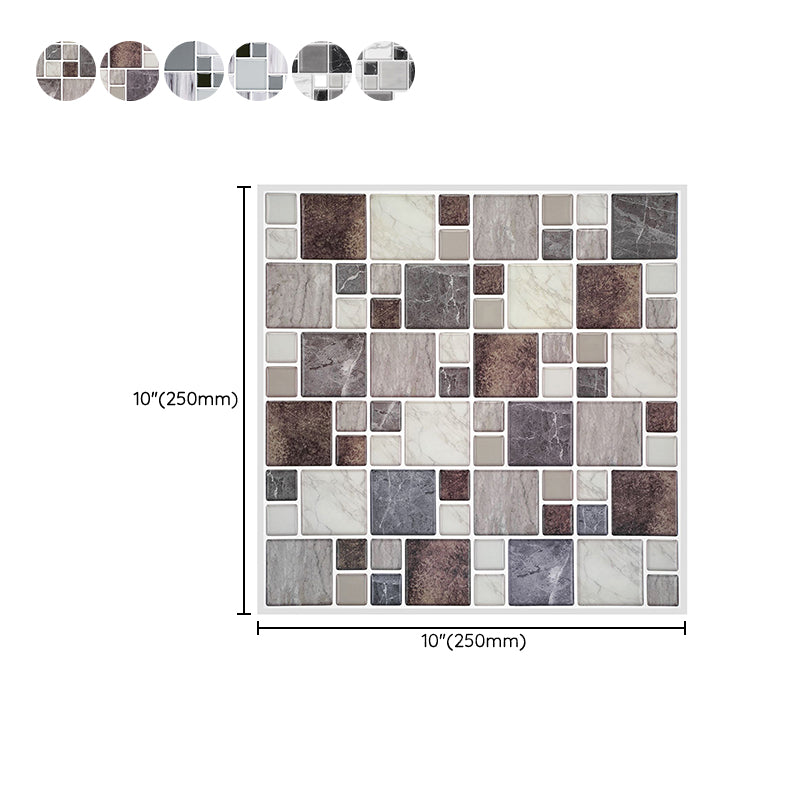 Plastic Peel and Stick Backsplash Wall Tile 3D Square Wallpaper Clearhalo 'Flooring 'Home Improvement' 'home_improvement' 'home_improvement_peel_stick_blacksplash' 'Peel & Stick Backsplash Tile' 'peel_stick_blacksplash' 'Walls & Ceilings' Walls and Ceiling' 7227925