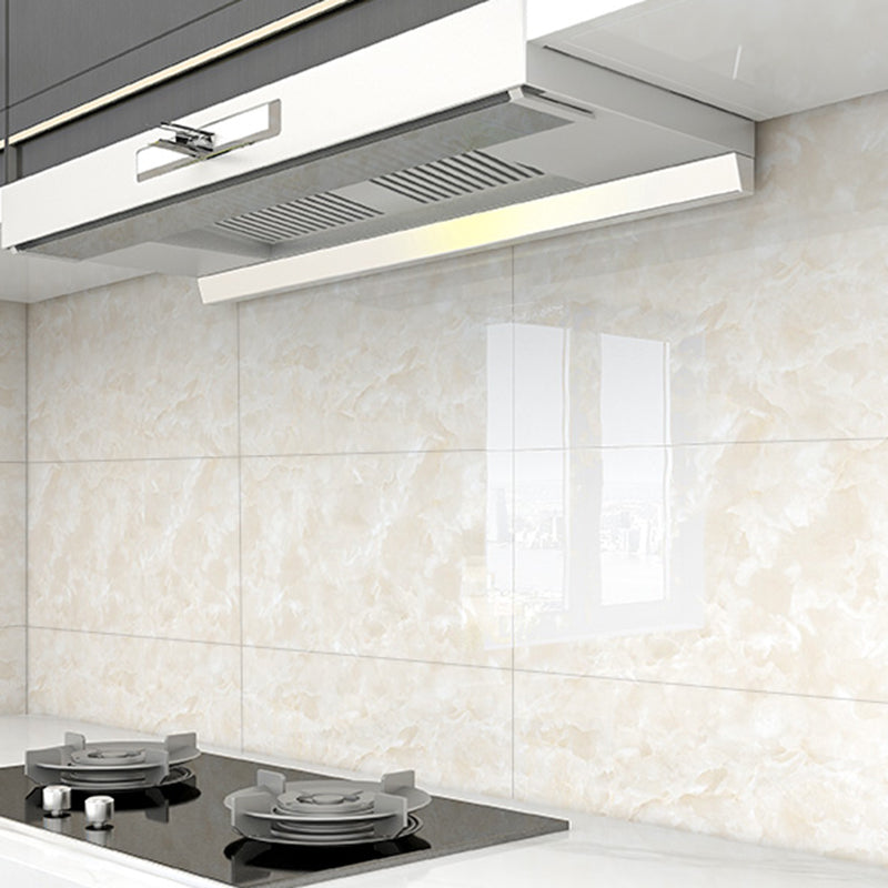 Plastic Peel & Stick Field Tile Rectangular Waterproof Single Tile Light Yellow Clearhalo 'Flooring 'Home Improvement' 'home_improvement' 'home_improvement_peel_stick_blacksplash' 'Peel & Stick Backsplash Tile' 'peel_stick_blacksplash' 'Walls & Ceilings' Walls and Ceiling' 7227928