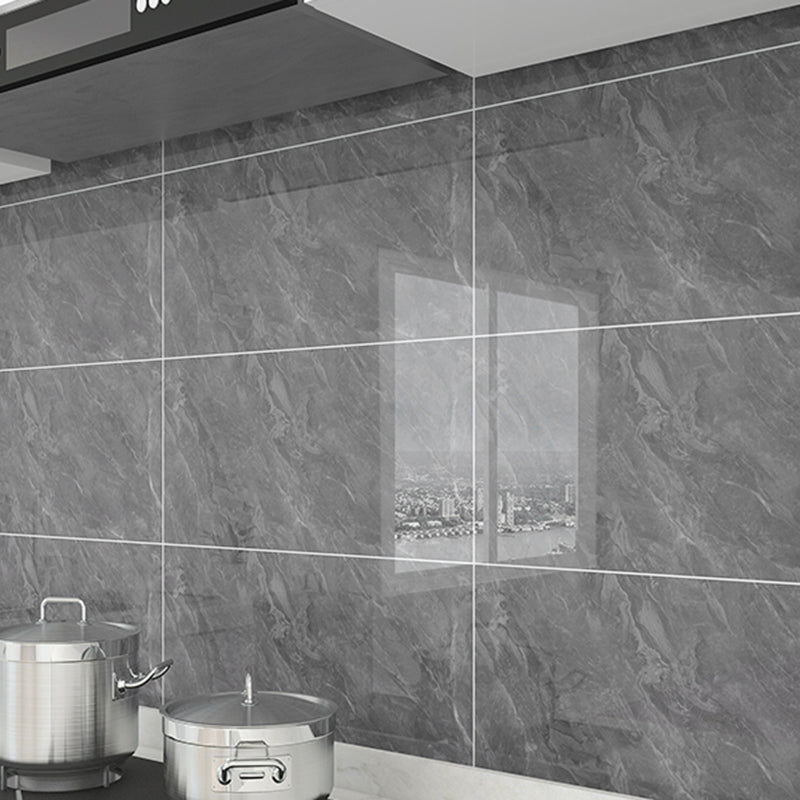 Plastic Peel & Stick Field Tile Rectangular Waterproof Single Tile Dark Gray Clearhalo 'Flooring 'Home Improvement' 'home_improvement' 'home_improvement_peel_stick_blacksplash' 'Peel & Stick Backsplash Tile' 'peel_stick_blacksplash' 'Walls & Ceilings' Walls and Ceiling' 7227942