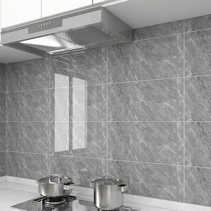 Plastic Peel & Stick Field Tile Rectangular Waterproof Single Tile Dark Gray-White Clearhalo 'Flooring 'Home Improvement' 'home_improvement' 'home_improvement_peel_stick_blacksplash' 'Peel & Stick Backsplash Tile' 'peel_stick_blacksplash' 'Walls & Ceilings' Walls and Ceiling' 7227943