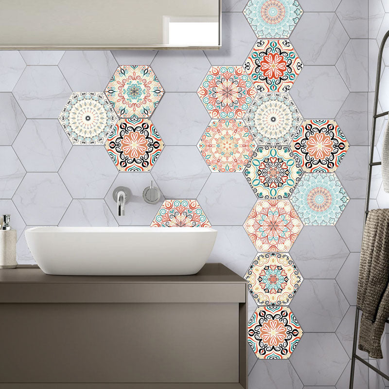 Plastic Mosaic Tile Wallpaper Hexagonal Peel and Stick Backsplash Wall Tile Clearhalo 'Flooring 'Home Improvement' 'home_improvement' 'home_improvement_peel_stick_blacksplash' 'Peel & Stick Backsplash Tile' 'peel_stick_blacksplash' 'Walls & Ceilings' Walls and Ceiling' 7227947