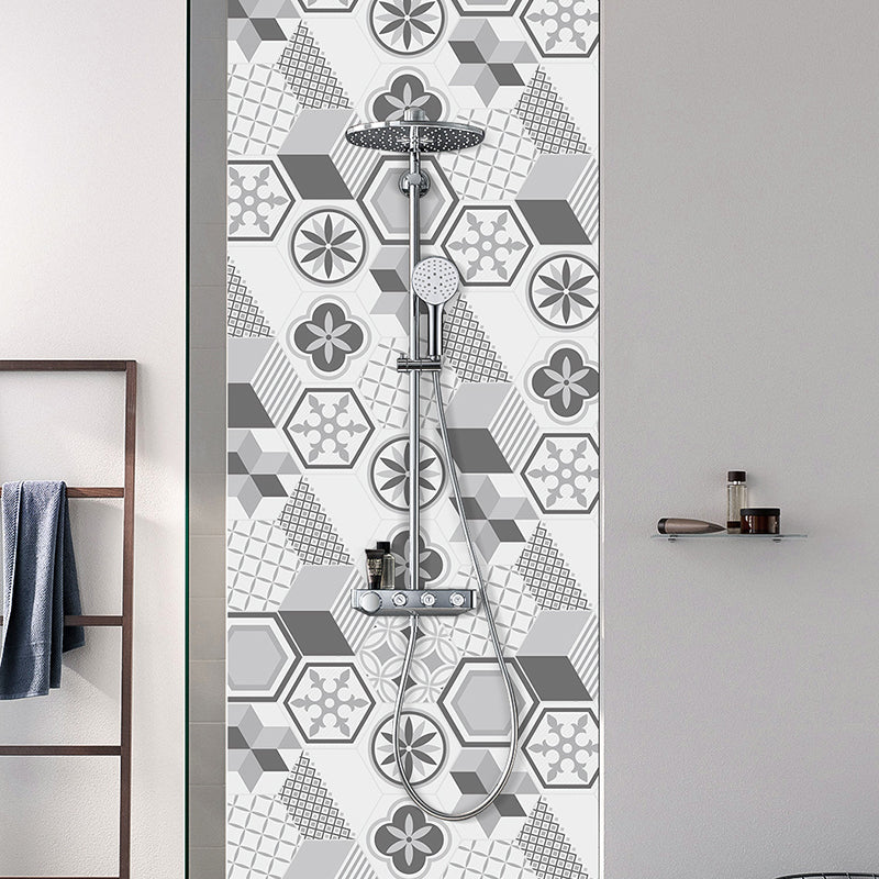 Plastic Mosaic Tile Wallpaper Hexagonal Peel and Stick Backsplash Wall Tile Clearhalo 'Flooring 'Home Improvement' 'home_improvement' 'home_improvement_peel_stick_blacksplash' 'Peel & Stick Backsplash Tile' 'peel_stick_blacksplash' 'Walls & Ceilings' Walls and Ceiling' 7227954