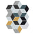 Plastic Mosaic Tile Wallpaper Hexagonal Peel and Stick Backsplash Wall Tile Black/Green/Yellow Clearhalo 'Flooring 'Home Improvement' 'home_improvement' 'home_improvement_peel_stick_blacksplash' 'Peel & Stick Backsplash Tile' 'peel_stick_blacksplash' 'Walls & Ceilings' Walls and Ceiling' 7227970