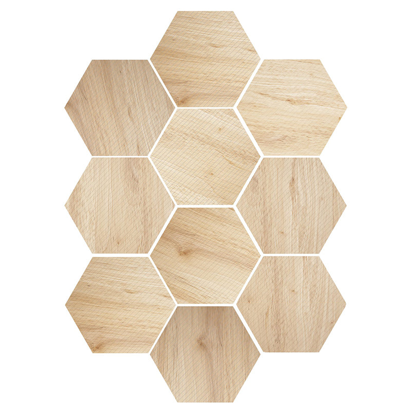 Plastic Mosaic Tile Wallpaper Hexagonal Peel and Stick Backsplash Wall Tile Natural Clearhalo 'Flooring 'Home Improvement' 'home_improvement' 'home_improvement_peel_stick_blacksplash' 'Peel & Stick Backsplash Tile' 'peel_stick_blacksplash' 'Walls & Ceilings' Walls and Ceiling' 7227987