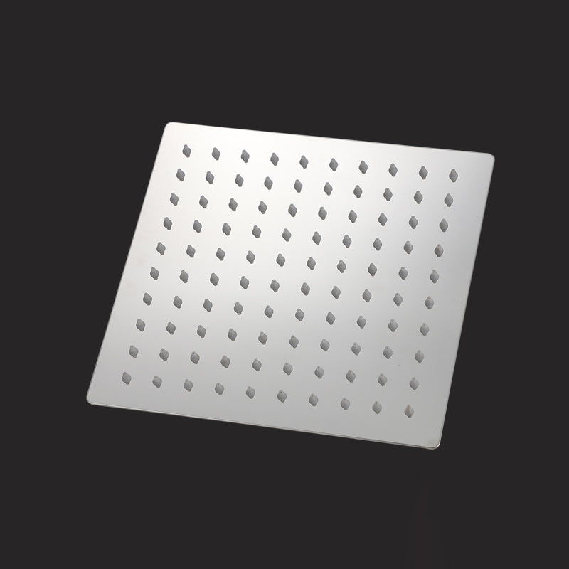 Fixed Large Shower Head Standard Spray Pattern Large Shower Head 8"L x 8"W Square Large Shower Clearhalo 'Bathroom Remodel & Bathroom Fixtures' 'Home Improvement' 'home_improvement' 'home_improvement_shower_heads' 'Shower Heads' 'shower_heads' 'Showers & Bathtubs Plumbing' 'Showers & Bathtubs' 7228019