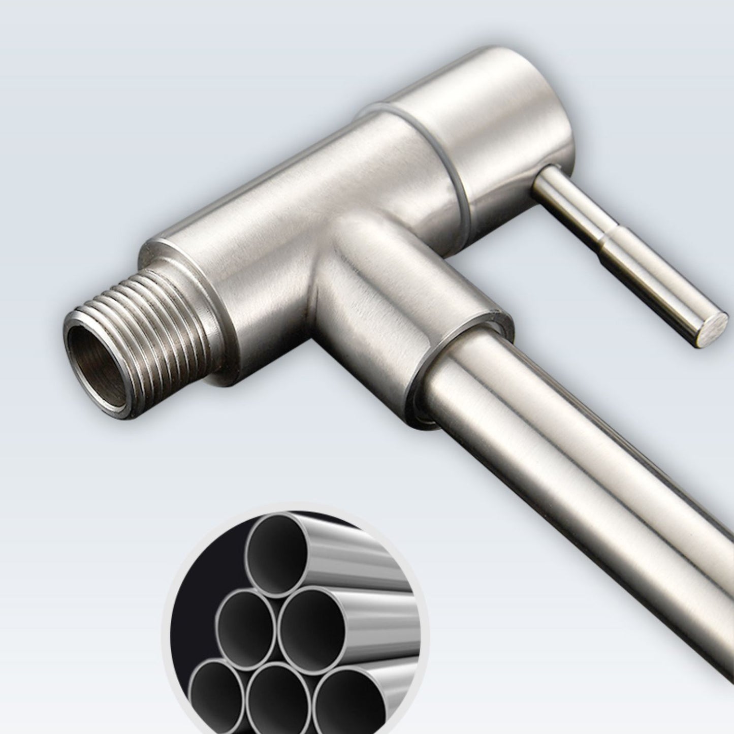 Modern Single Handle Kitchen Faucet Low Arc Wall Mounted Profile Faucet Clearhalo 'Home Improvement' 'home_improvement' 'home_improvement_kitchen_faucets' 'Kitchen Faucets' 'Kitchen Remodel & Kitchen Fixtures' 'Kitchen Sinks & Faucet Components' 'kitchen_faucets' 7228897