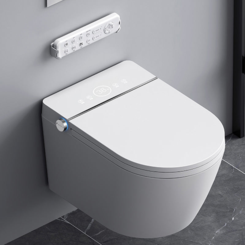 Contemporary Wall Hung Toilet Slow Close Seat Included Urine Toilet for Washroom White Toilet with Low Tanker Clearhalo 'Bathroom Remodel & Bathroom Fixtures' 'Home Improvement' 'home_improvement' 'home_improvement_toilets' 'Toilets & Bidets' 'Toilets' 7230160