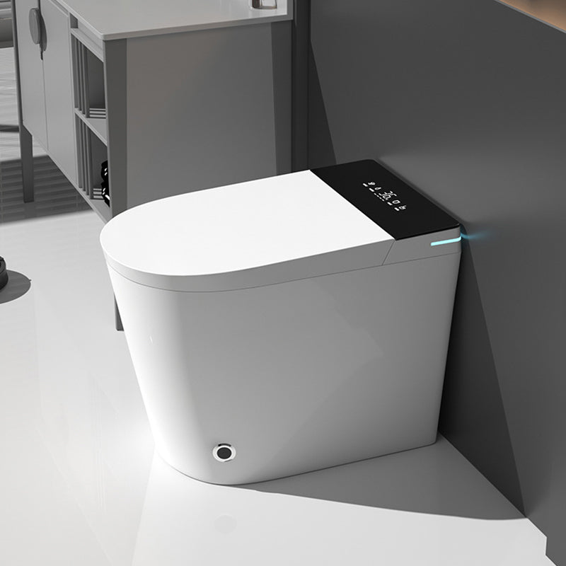 Modern One Piece ABS Toilet Floor Mounted Siphon Jet Toilet Bowl Auto Flush(Top Configuration) 12" Clearhalo 'Bathroom Remodel & Bathroom Fixtures' 'Home Improvement' 'home_improvement' 'home_improvement_toilets' 'Toilets & Bidets' 'Toilets' 7230188