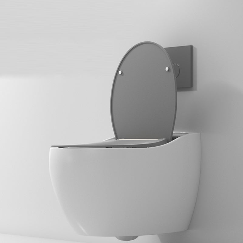 Contemporary Wall Hung Toilet Bowl Slow Close Seat Included Urine Toilet for Washroom Clearhalo 'Bathroom Remodel & Bathroom Fixtures' 'Home Improvement' 'home_improvement' 'home_improvement_toilets' 'Toilets & Bidets' 'Toilets' 7230221