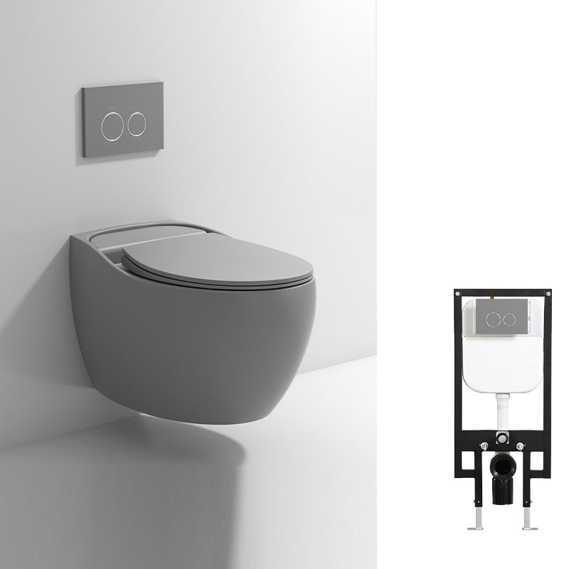 Contemporary Wall Hung Toilet Bowl Slow Close Seat Included Urine Toilet for Washroom Grey Clearhalo 'Bathroom Remodel & Bathroom Fixtures' 'Home Improvement' 'home_improvement' 'home_improvement_toilets' 'Toilets & Bidets' 'Toilets' 7230226
