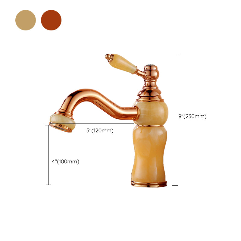 Glam Vessel Sink Faucet Lever Handle Low Arc Vessel Sink Bathroom Faucet Clearhalo 'Bathroom Remodel & Bathroom Fixtures' 'Bathroom Sink Faucets' 'Bathroom Sinks & Faucet Components' 'bathroom_sink_faucets' 'Home Improvement' 'home_improvement' 'home_improvement_bathroom_sink_faucets' 7230440