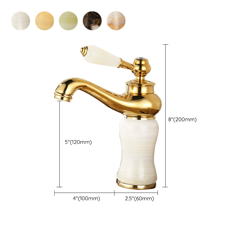 Glam Vessel Sink Faucet Lever Handle Low Arc Vessel Sink Bathroom Faucet Clearhalo 'Bathroom Remodel & Bathroom Fixtures' 'Bathroom Sink Faucets' 'Bathroom Sinks & Faucet Components' 'bathroom_sink_faucets' 'Home Improvement' 'home_improvement' 'home_improvement_bathroom_sink_faucets' 7230442
