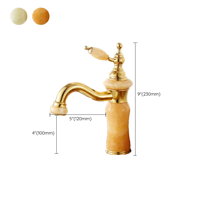 Glam Vessel Sink Faucet Lever Handle Low Arc Vessel Sink Bathroom Faucet Clearhalo 'Bathroom Remodel & Bathroom Fixtures' 'Bathroom Sink Faucets' 'Bathroom Sinks & Faucet Components' 'bathroom_sink_faucets' 'Home Improvement' 'home_improvement' 'home_improvement_bathroom_sink_faucets' 7230443