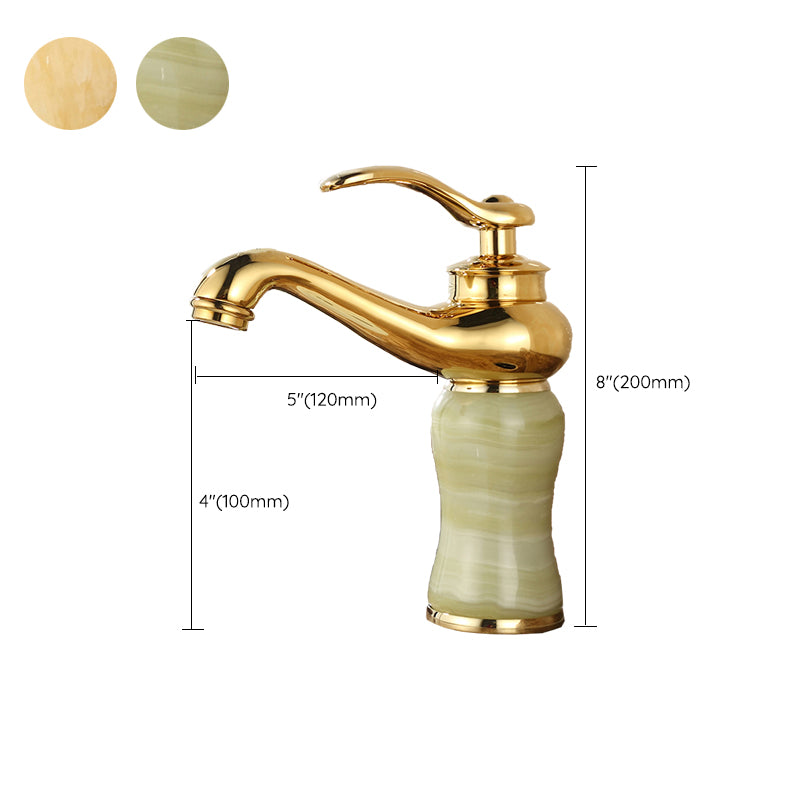 Glam Vessel Sink Faucet Lever Handle Low Arc Vessel Sink Bathroom Faucet Clearhalo 'Bathroom Remodel & Bathroom Fixtures' 'Bathroom Sink Faucets' 'Bathroom Sinks & Faucet Components' 'bathroom_sink_faucets' 'Home Improvement' 'home_improvement' 'home_improvement_bathroom_sink_faucets' 7230446