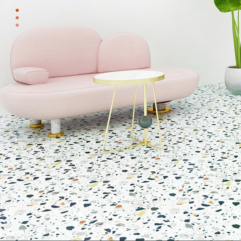 Vinyl Flooring Floral Print Square PVC Indoor Vinyl Flooring Clearhalo 'Flooring 'Home Improvement' 'home_improvement' 'home_improvement_vinyl_flooring' 'Vinyl Flooring' 'vinyl_flooring' Walls and Ceiling' 7230640