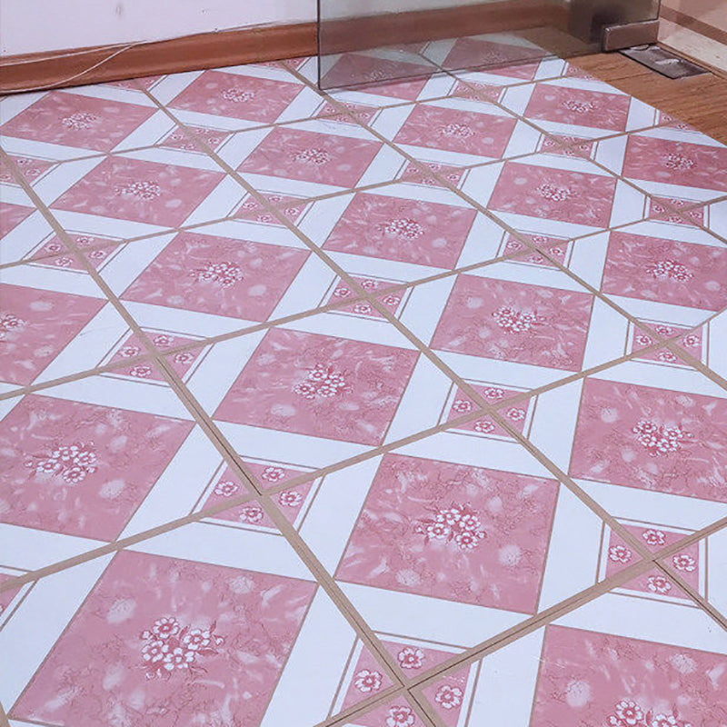 Vinyl Flooring Floral Print Square PVC Indoor Vinyl Flooring Rose Bloom Clearhalo 'Flooring 'Home Improvement' 'home_improvement' 'home_improvement_vinyl_flooring' 'Vinyl Flooring' 'vinyl_flooring' Walls and Ceiling' 7230654