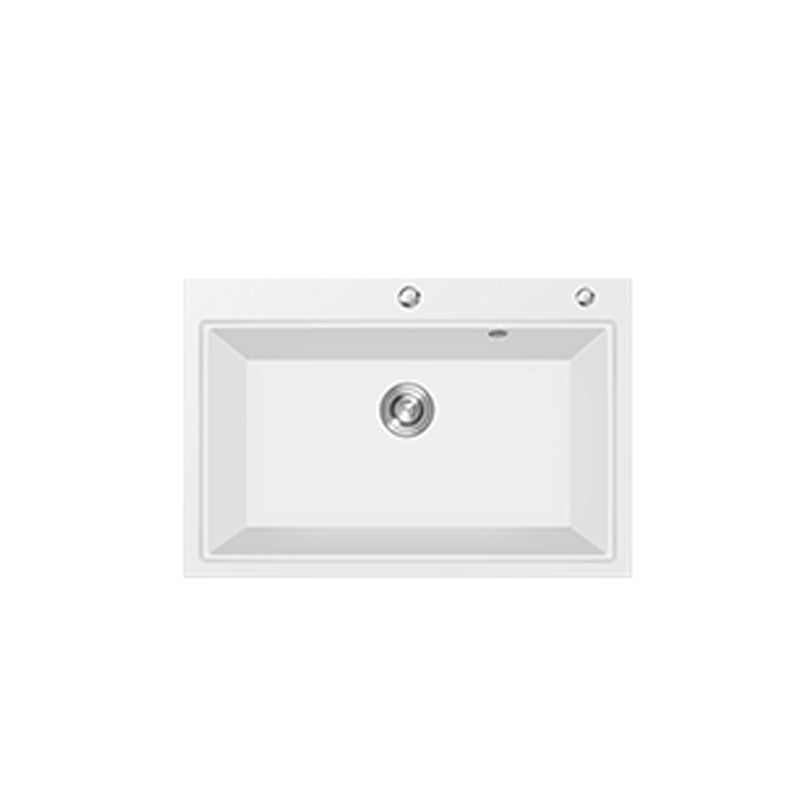 Quartz Kitchen Sink Modern Single Bowl Kitchen Sink with Strainer Clearhalo 'Home Improvement' 'home_improvement' 'home_improvement_kitchen_sinks' 'Kitchen Remodel & Kitchen Fixtures' 'Kitchen Sinks & Faucet Components' 'Kitchen Sinks' 'kitchen_sinks' 7231167