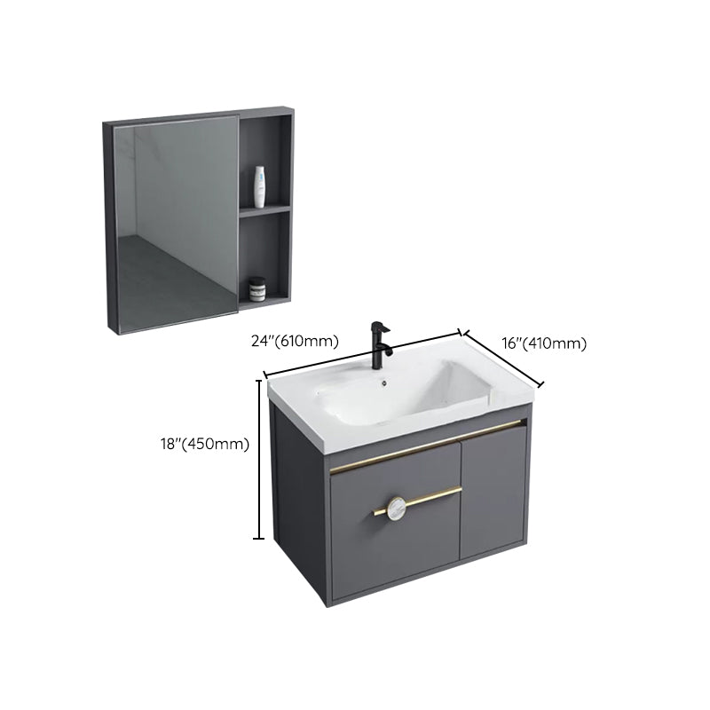 Glam Bathroom Vanity Set Wall Mount Faucet Included Bathroom Sink Vanity Clearhalo 'Bathroom Remodel & Bathroom Fixtures' 'Bathroom Vanities' 'bathroom_vanities' 'Home Improvement' 'home_improvement' 'home_improvement_bathroom_vanities' 7231470