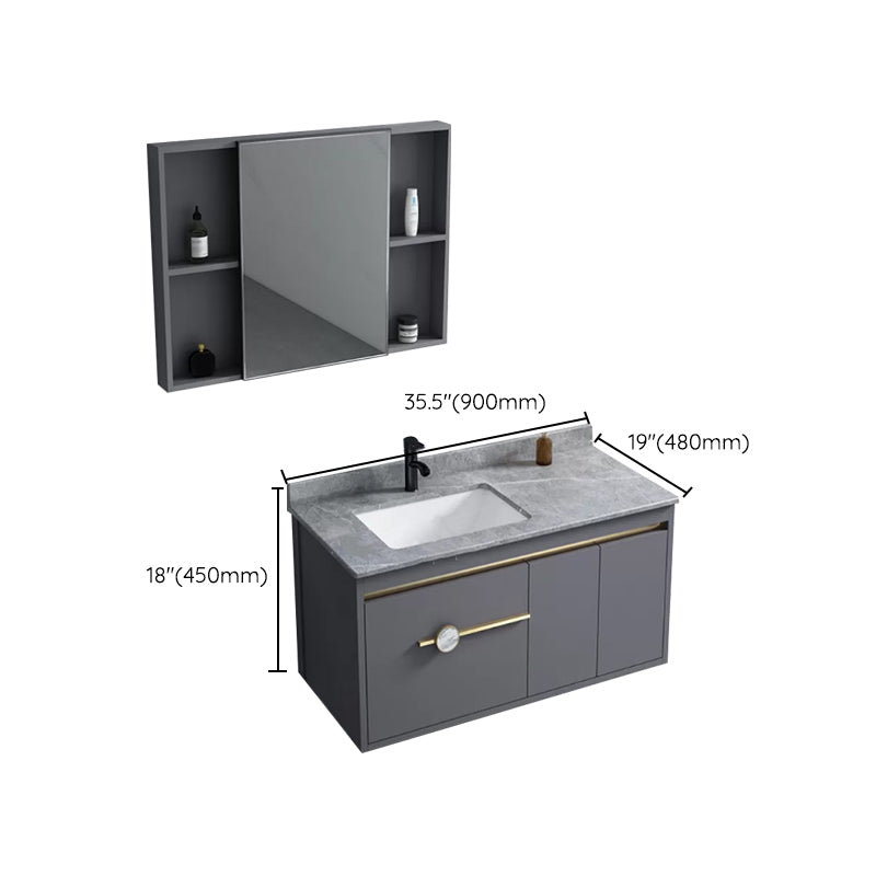 Glam Bathroom Vanity Set Wall Mount Faucet Included Bathroom Sink Vanity Clearhalo 'Bathroom Remodel & Bathroom Fixtures' 'Bathroom Vanities' 'bathroom_vanities' 'Home Improvement' 'home_improvement' 'home_improvement_bathroom_vanities' 7231475