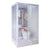 White Framed Frosted Rectangle Shower Stall with Base and Fixed Panel Grey 47"L x 39"W x 85"H Toilet Not Included Clearhalo 'Bathroom Remodel & Bathroom Fixtures' 'Home Improvement' 'home_improvement' 'home_improvement_shower_stalls_enclosures' 'Shower Stalls & Enclosures' 'shower_stalls_enclosures' 'Showers & Bathtubs' 7231494