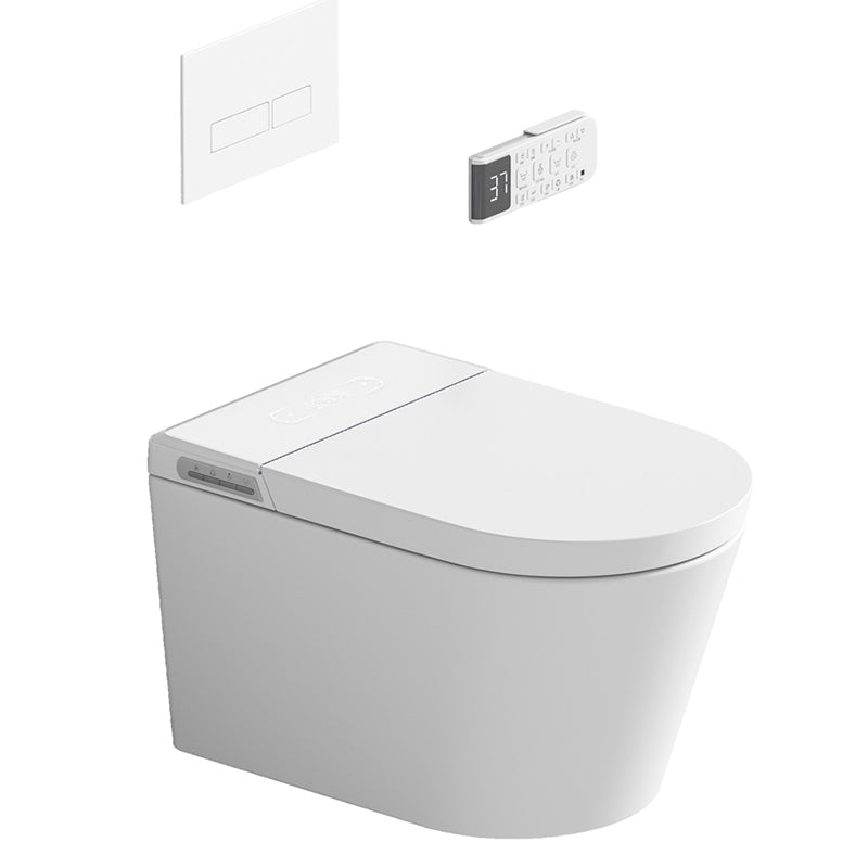 Antimicrobial Wall Hung Toilet Elongated Smart Bidet with Heated Seat Clearhalo 'Bathroom Remodel & Bathroom Fixtures' 'Bidets' 'Home Improvement' 'home_improvement' 'home_improvement_bidets' 'Toilets & Bidets' 7232203