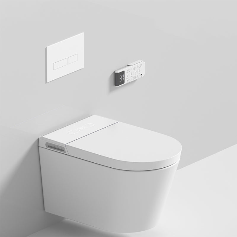 Antimicrobial Wall Hung Toilet Elongated Smart Bidet with Heated Seat Clearhalo 'Bathroom Remodel & Bathroom Fixtures' 'Bidets' 'Home Improvement' 'home_improvement' 'home_improvement_bidets' 'Toilets & Bidets' 7232209