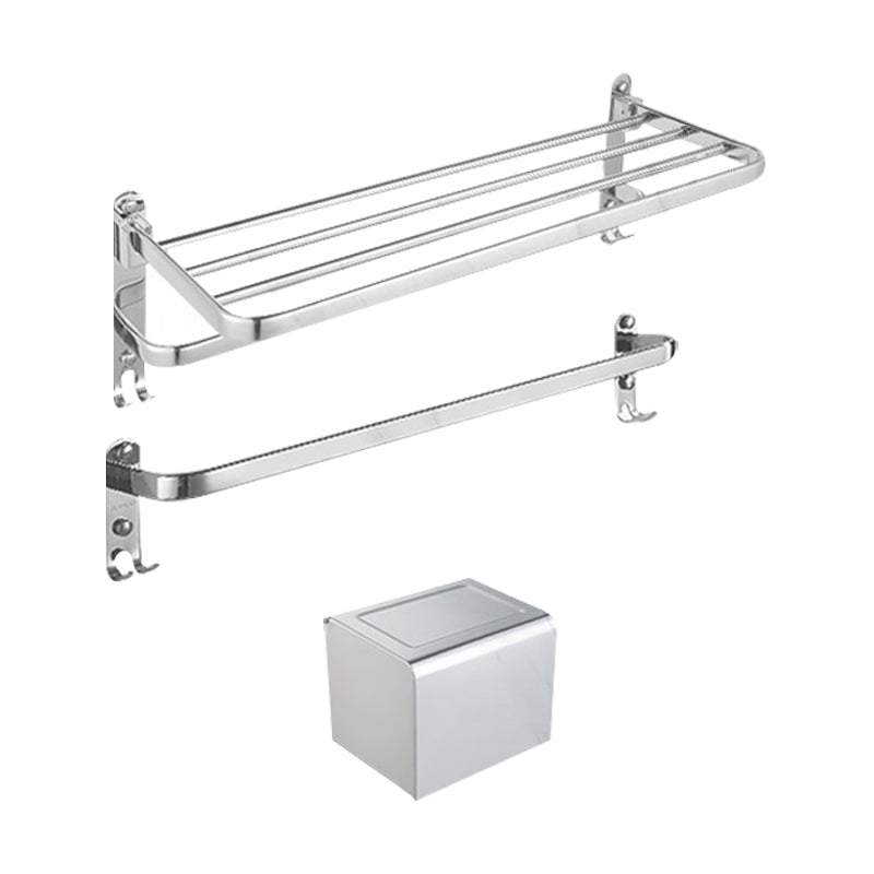 Modern Stainless Steel Bathroom Accessory Kit Towel Bar Paper Holder Bath Hardware Set 3-Piece Set (Single Rod) Clearhalo 'Bathroom Hardware Sets' 'Bathroom Hardware' 'Bathroom Remodel & Bathroom Fixtures' 'bathroom_hardware_sets' 'Home Improvement' 'home_improvement' 'home_improvement_bathroom_hardware_sets' 7232225