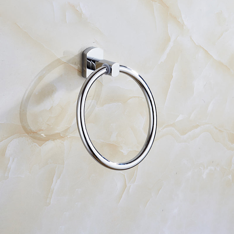 Modern Bath Hardware Set Stainless Steel Bath Shelf Towel Bar Bathroom Accessory Kit Towel Ring Clearhalo 'Bathroom Hardware Sets' 'Bathroom Hardware' 'Bathroom Remodel & Bathroom Fixtures' 'bathroom_hardware_sets' 'Home Improvement' 'home_improvement' 'home_improvement_bathroom_hardware_sets' 7232244