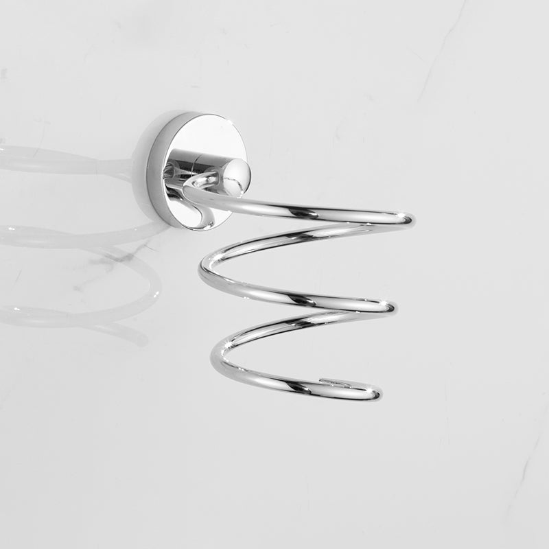 Modern Bath Hardware Set Stainless Steel Bath Shelf Towel Bar Bathroom Accessory Kit Hair Dryer Holder Clearhalo 'Bathroom Hardware Sets' 'Bathroom Hardware' 'Bathroom Remodel & Bathroom Fixtures' 'bathroom_hardware_sets' 'Home Improvement' 'home_improvement' 'home_improvement_bathroom_hardware_sets' 7232253