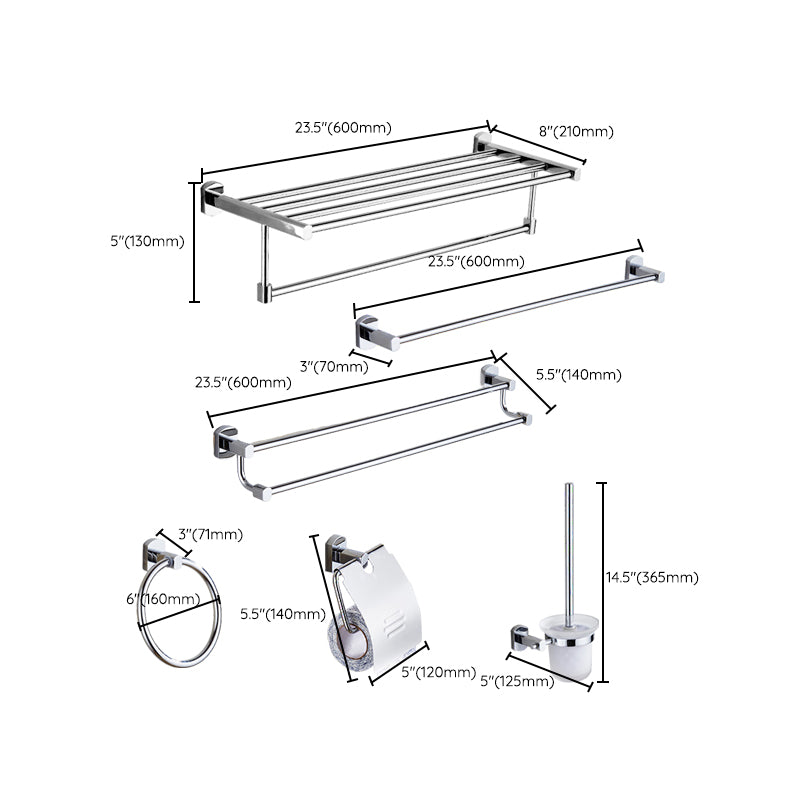 Modern Bath Hardware Set Stainless Steel Bath Shelf Towel Bar Bathroom Accessory Kit Clearhalo 'Bathroom Hardware Sets' 'Bathroom Hardware' 'Bathroom Remodel & Bathroom Fixtures' 'bathroom_hardware_sets' 'Home Improvement' 'home_improvement' 'home_improvement_bathroom_hardware_sets' 7232266