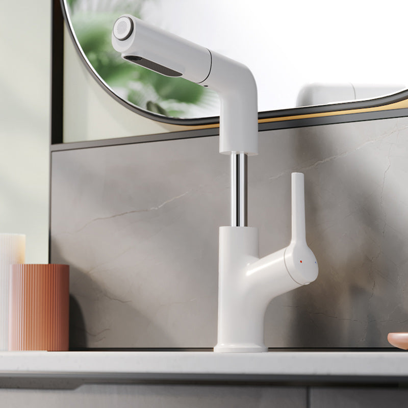 High-Arc Bathroom Vessel Faucet Swivel Spout with Pull Out Sprayer Clearhalo 'Bathroom Remodel & Bathroom Fixtures' 'Bathroom Sink Faucets' 'Bathroom Sinks & Faucet Components' 'bathroom_sink_faucets' 'Home Improvement' 'home_improvement' 'home_improvement_bathroom_sink_faucets' 7233542