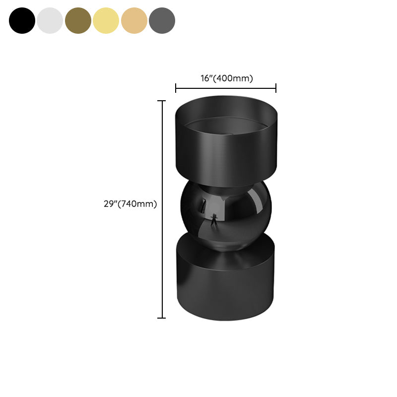 Contemporary Bathroom Sink with Pop-Up Drain Metal Round Pedestal Bathroom Sink Clearhalo 'Bathroom Remodel & Bathroom Fixtures' 'Bathroom Sinks & Faucet Components' 'Bathroom Sinks' 'bathroom_sink' 'Home Improvement' 'home_improvement' 'home_improvement_bathroom_sink' 7233681