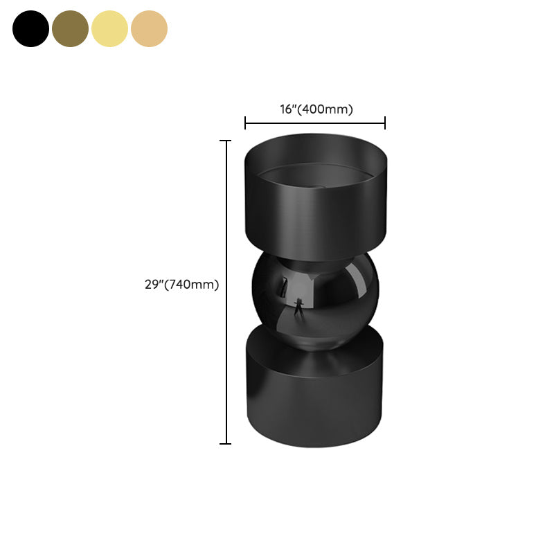 Contemporary Bathroom Sink with Pop-Up Drain Metal Round Pedestal Bathroom Sink Clearhalo 'Bathroom Remodel & Bathroom Fixtures' 'Bathroom Sinks & Faucet Components' 'Bathroom Sinks' 'bathroom_sink' 'Home Improvement' 'home_improvement' 'home_improvement_bathroom_sink' 7233682